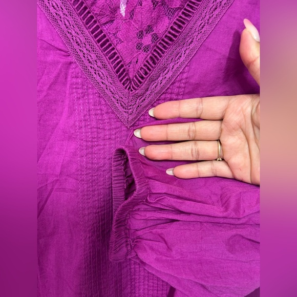 Anthropologie Farm Rio Kelsey Magenta Blouse - Picture 3 of 6